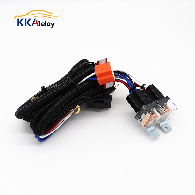 Universal Fitment H4 Car Light Brightener with 40A Relay, Heavy Duty H4 Wire Harness Kit for Led Light HeadLight Horn Bar